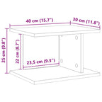 Mesita de Noche 2 pcs 40 x 30 x 25 cm Madera de ingeniería