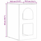 Mesita de Noche 2 pcs 29,5 x 33,5 x 50 cm Madera de ingeniería
