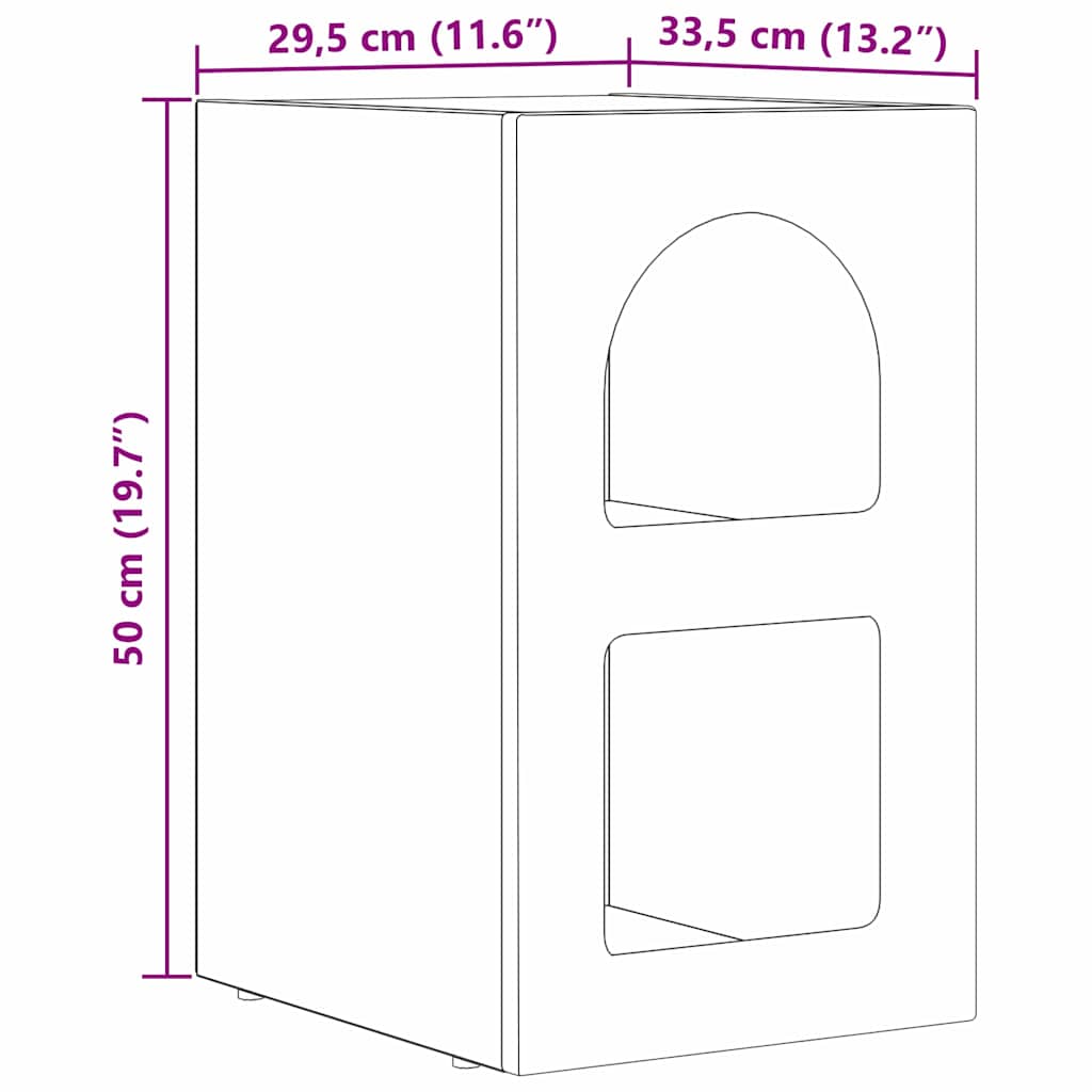 Mesita de Noche 2 pcs 29,5 x 33,5 x 50 cm Madera de ingeniería