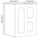 Mesita de Noche 2 pcs 40 x 35 x 50 cm Madera de ingeniería