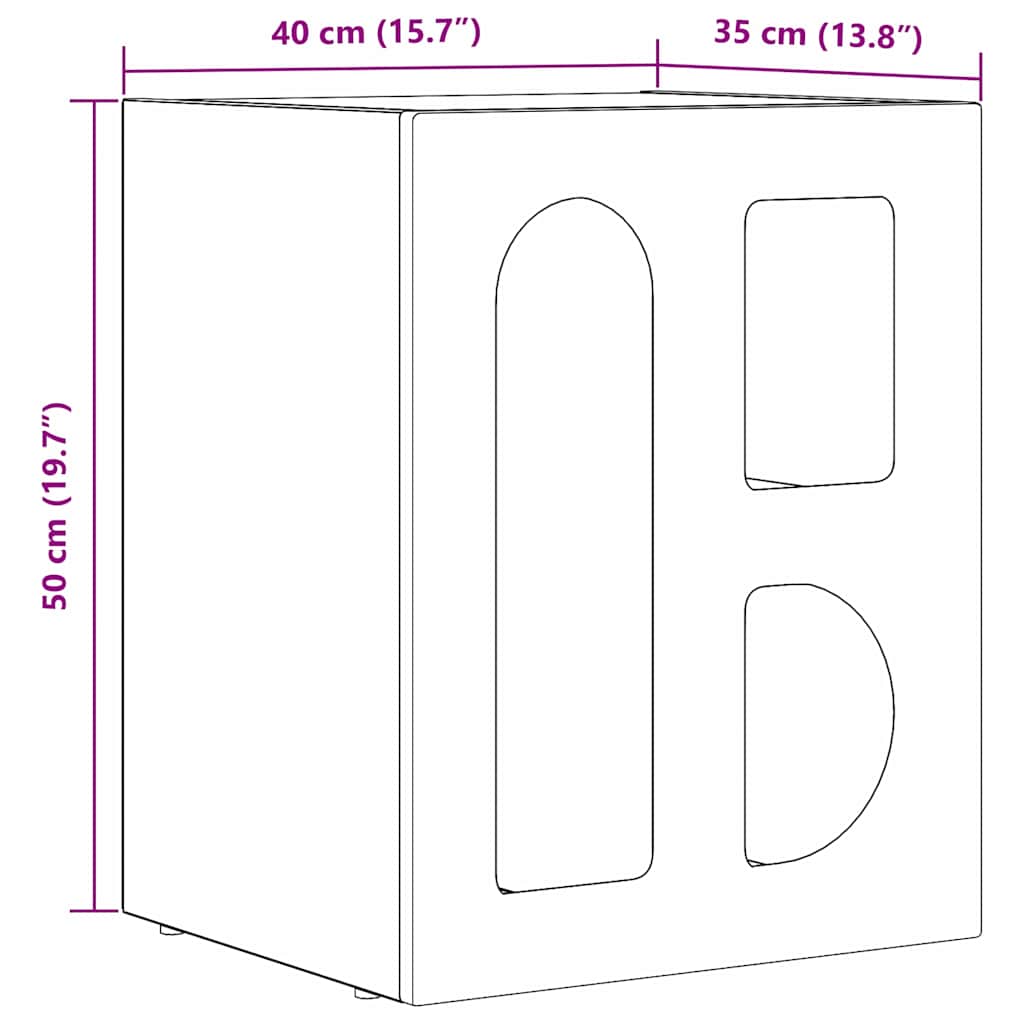 Mesita de Noche 2 pcs 40 x 35 x 50 cm Madera de ingeniería