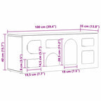 Mueble de TV 100 x 35 x 40 cm Madera de ingeniería