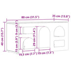 Mueble de TV 80 x 35 x 40 cm Madera de ingeniería