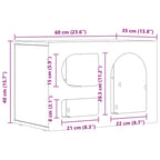 Mueble de TV 60 x 35 x 40 cm Madera de ingeniería