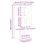Aparador 40 x 35 x 100.5 cm Madera de ingeniería