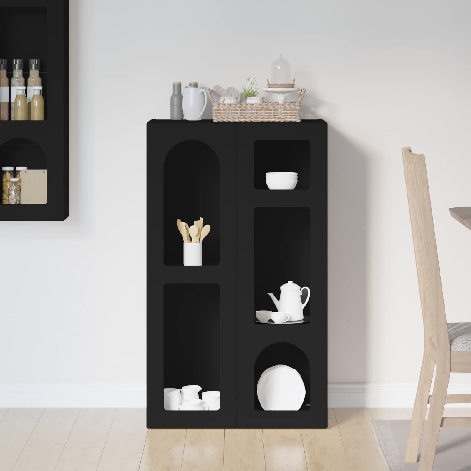 Aparador Negro 59 x 35 x 100,5 cm Madera de ingeniería