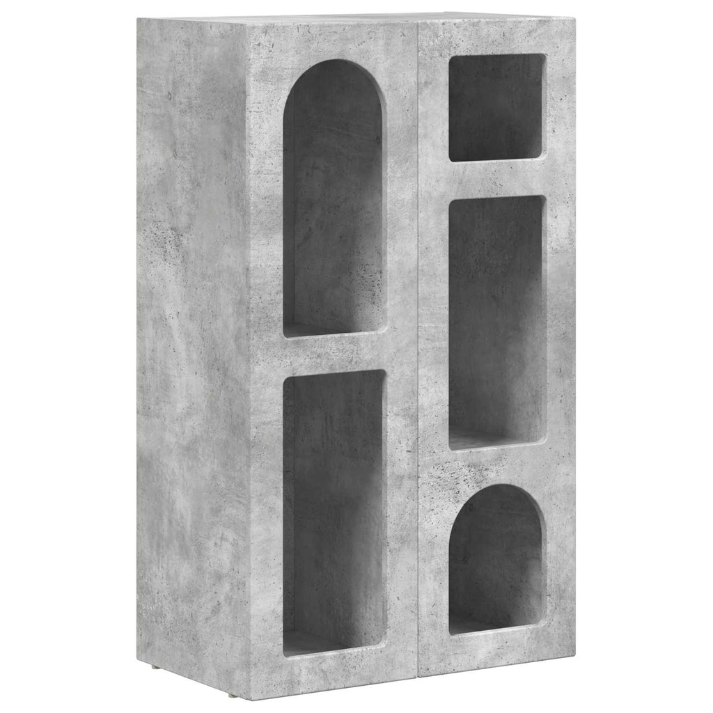 Aparador Gris Concreto 59 x 35 x 100,5 cm Madera de ingeniería