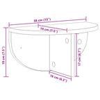 Estante de pared 2 pcs 38 x 19 x 19 cm Madera de ingeniería