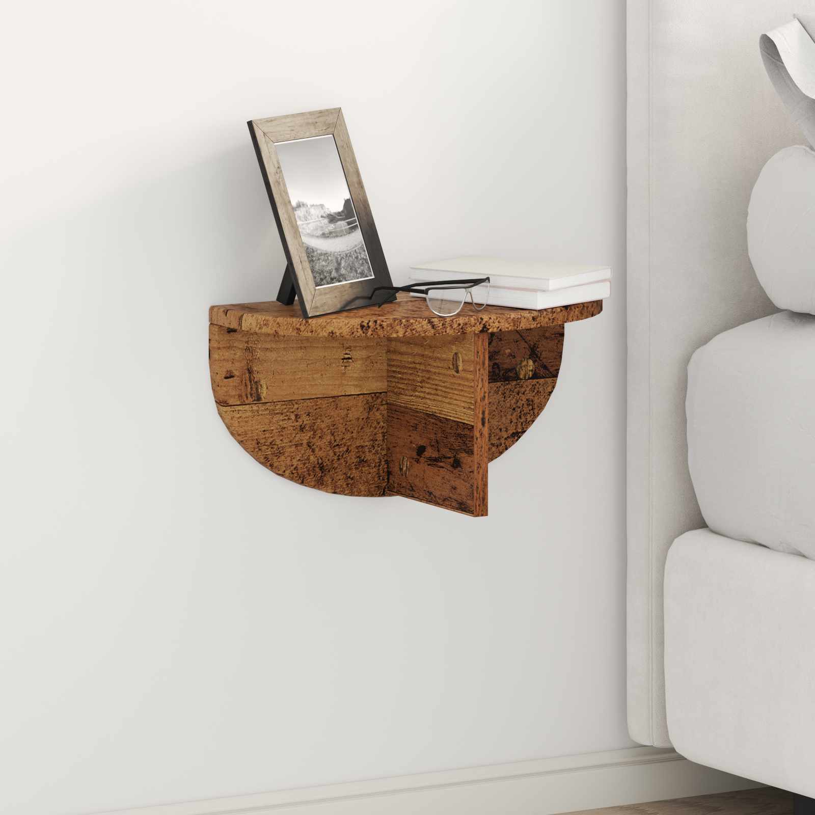 Wall Shelf Grey Concrete 38 x 19 x 19 cm