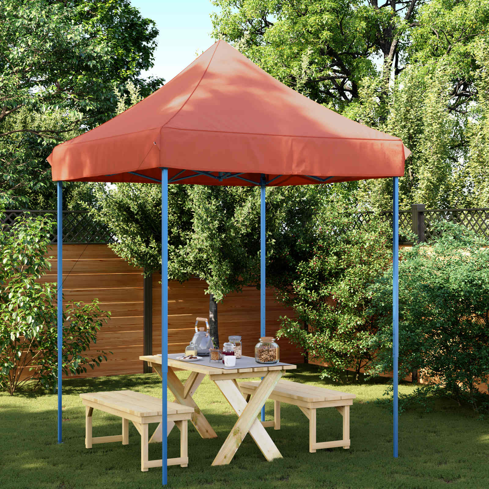 Carpa de Fiesta Antracita 200 x 200 x 315 cm Tela Oxford