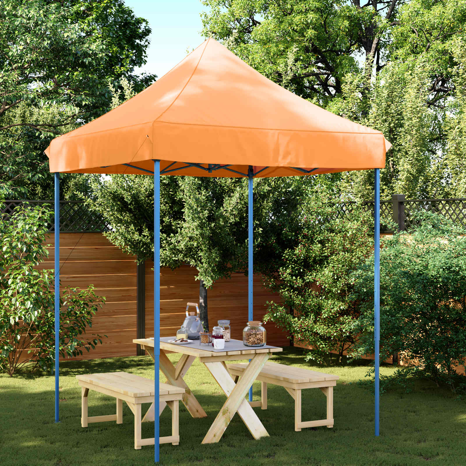 Carpa de Fiesta Antracita 200 x 200 x 315 cm Tela Oxford