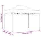 Carpa de Fiesta Antracita 280 x 410 x 315 cm Tela Oxford