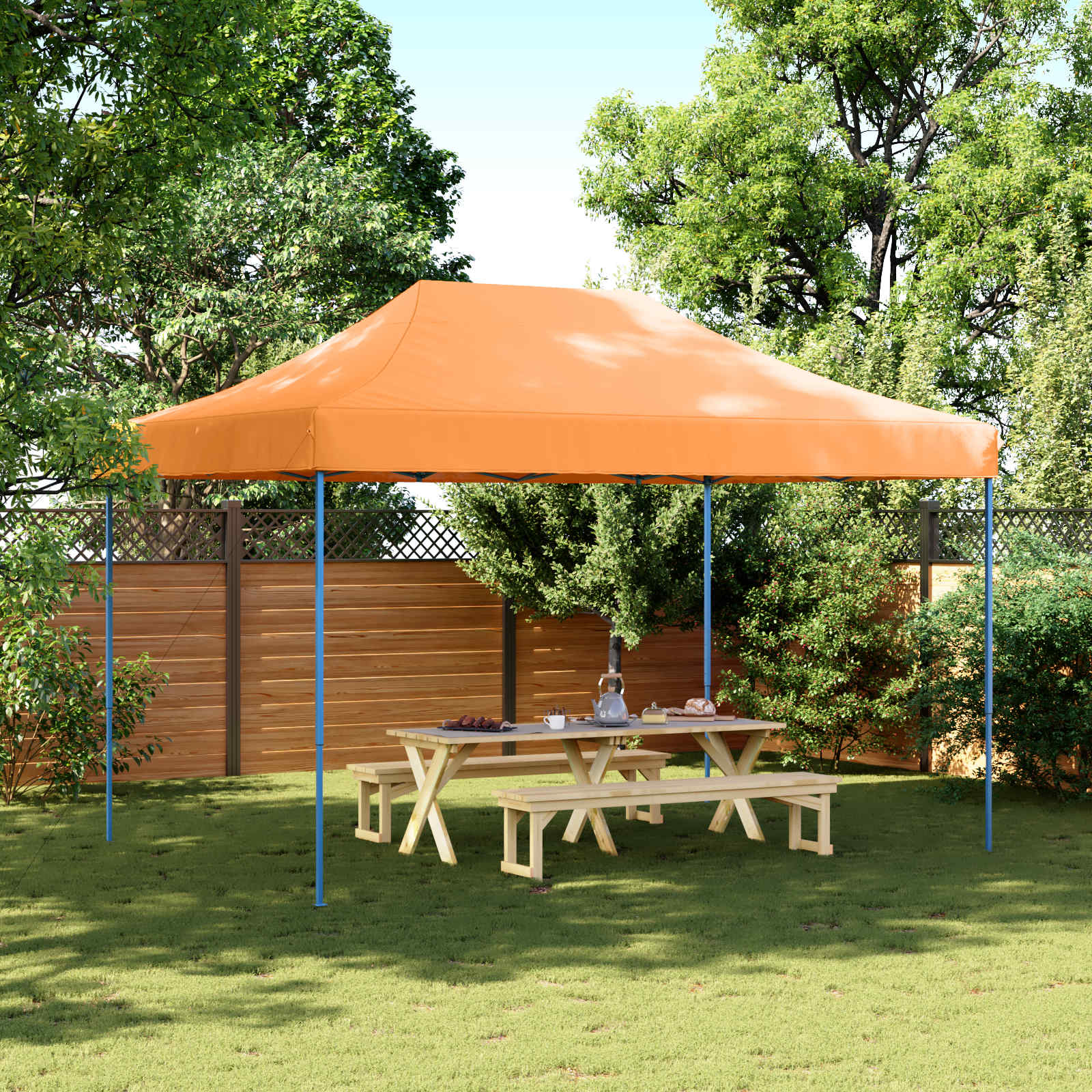 Carpa de Fiesta Antracita 280 x 410 x 315 cm Tela Oxford