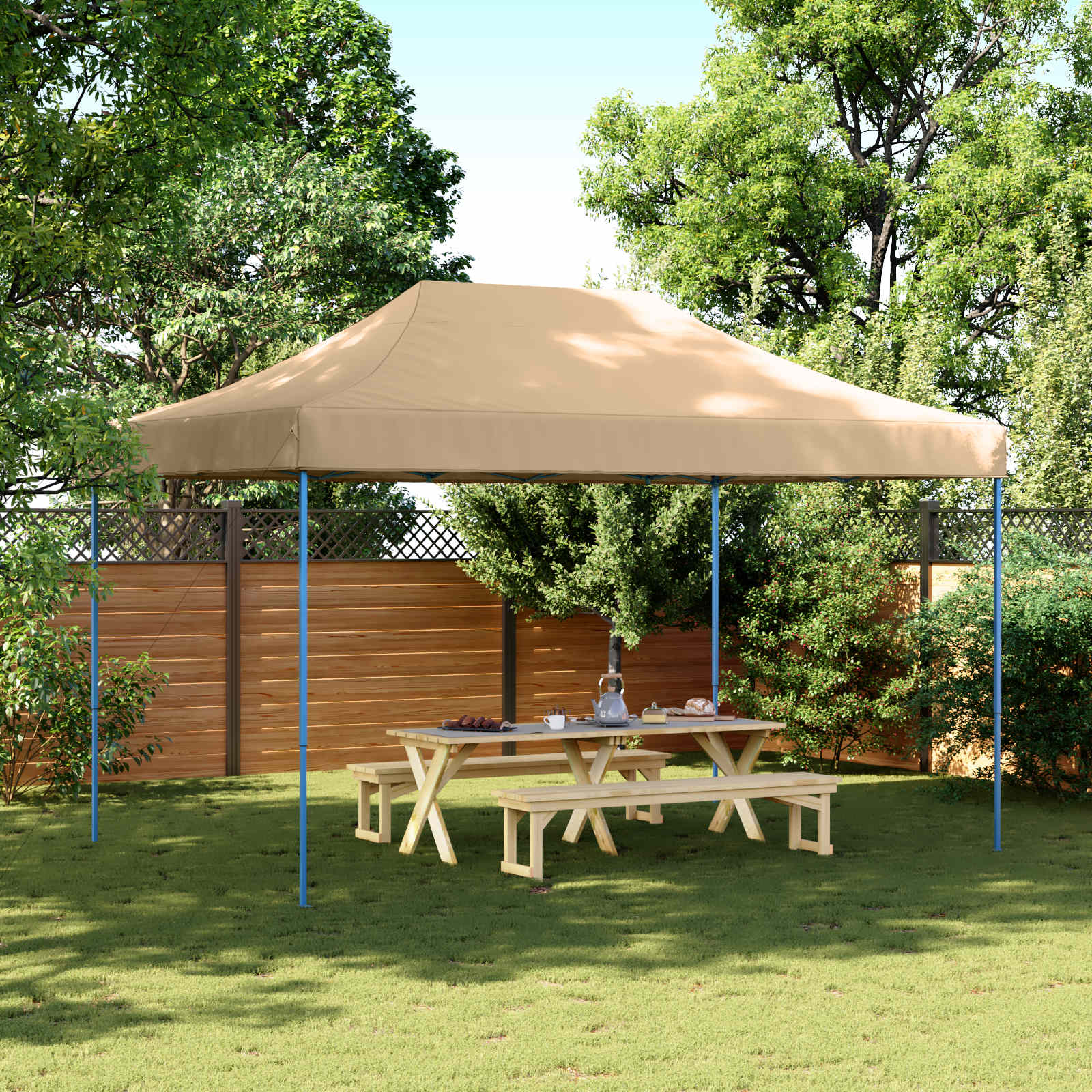 Carpa de Fiesta Antracita 291 x 431 x 315 cm Tela Oxford