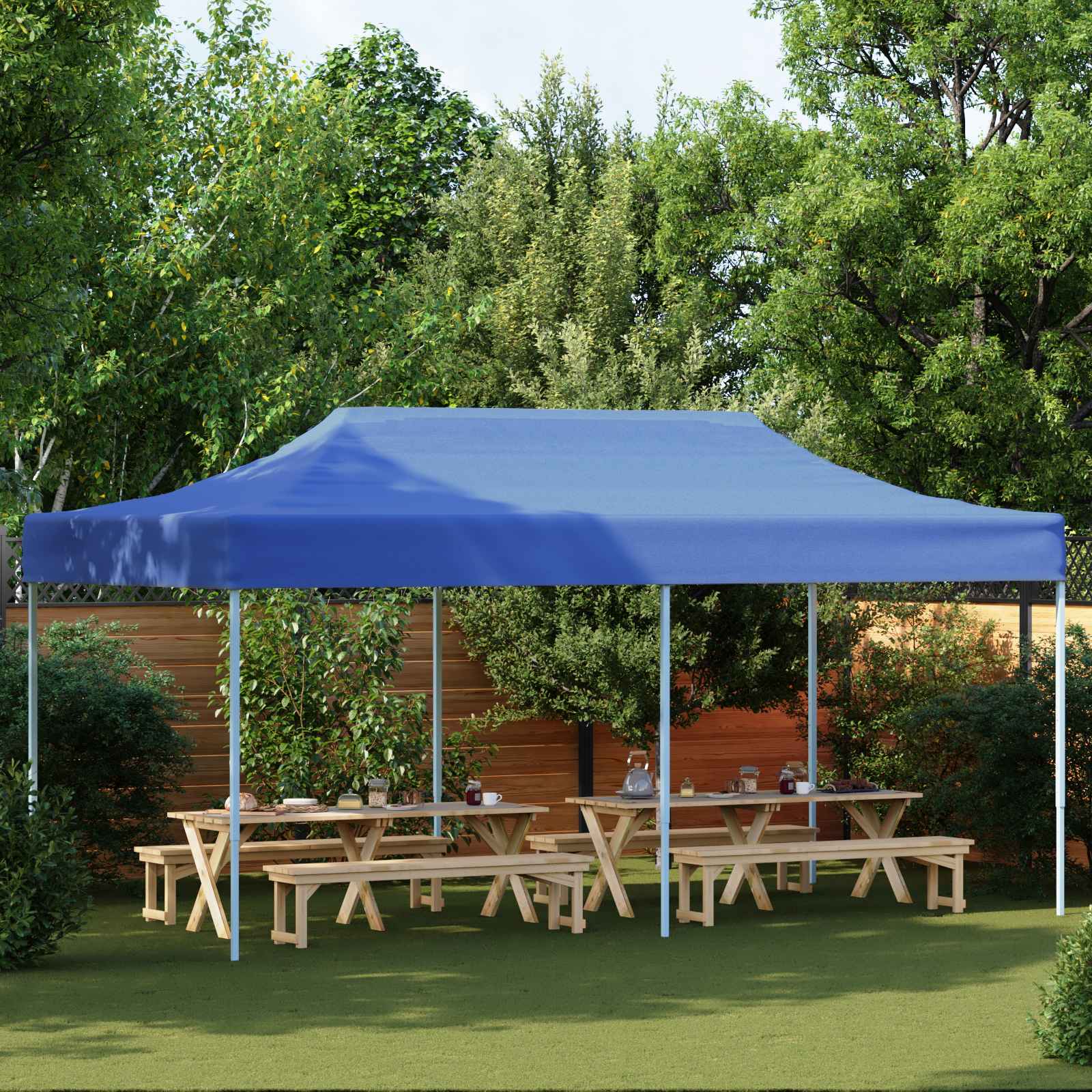 Carpa de Fiesta Antracita 291 x 580 x 315 cm Tela Oxford
