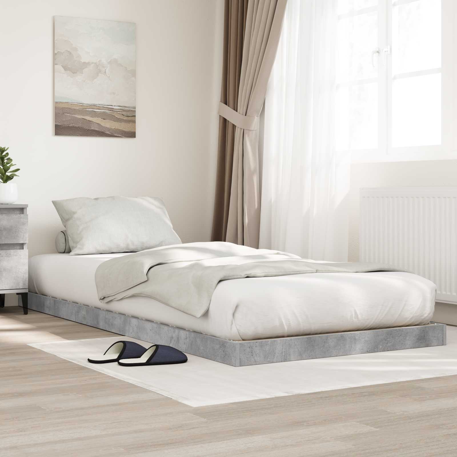 Estrutura de Cama de Chão 100 x 200 cm Madeira Composta