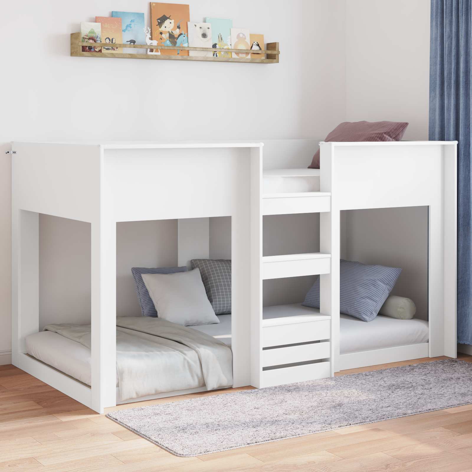 Estructura de Cama de Suelo 100 x 200 cm Madera de ingeniería