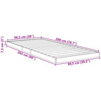 Estructura de Cama de Suelo 100 x 200 cm Madera de ingeniería