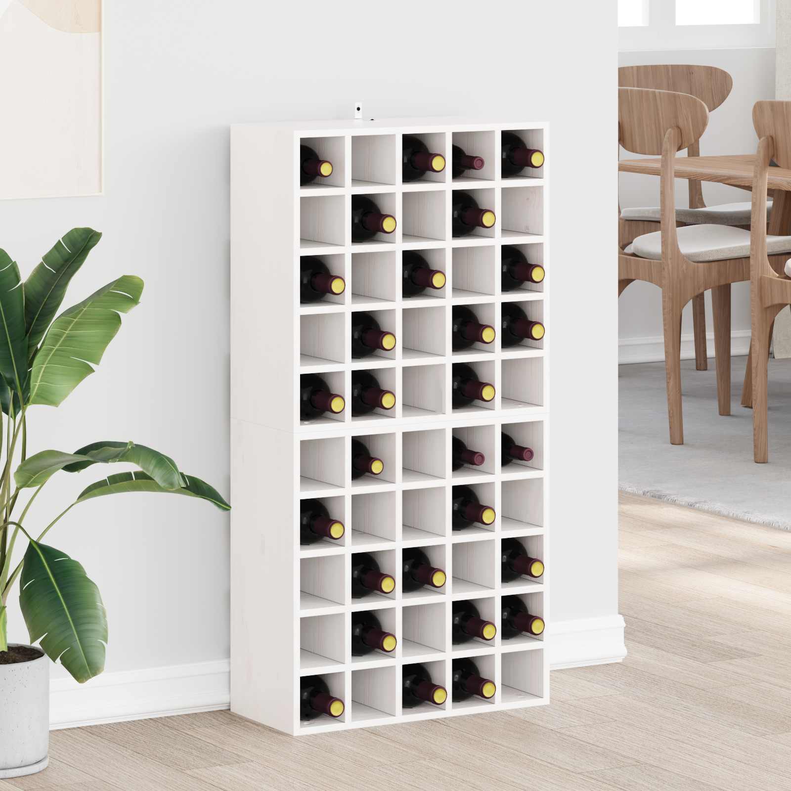 Estante de Vino 2 pcs 56 x 25 x 56 cm Madera de pino macizo