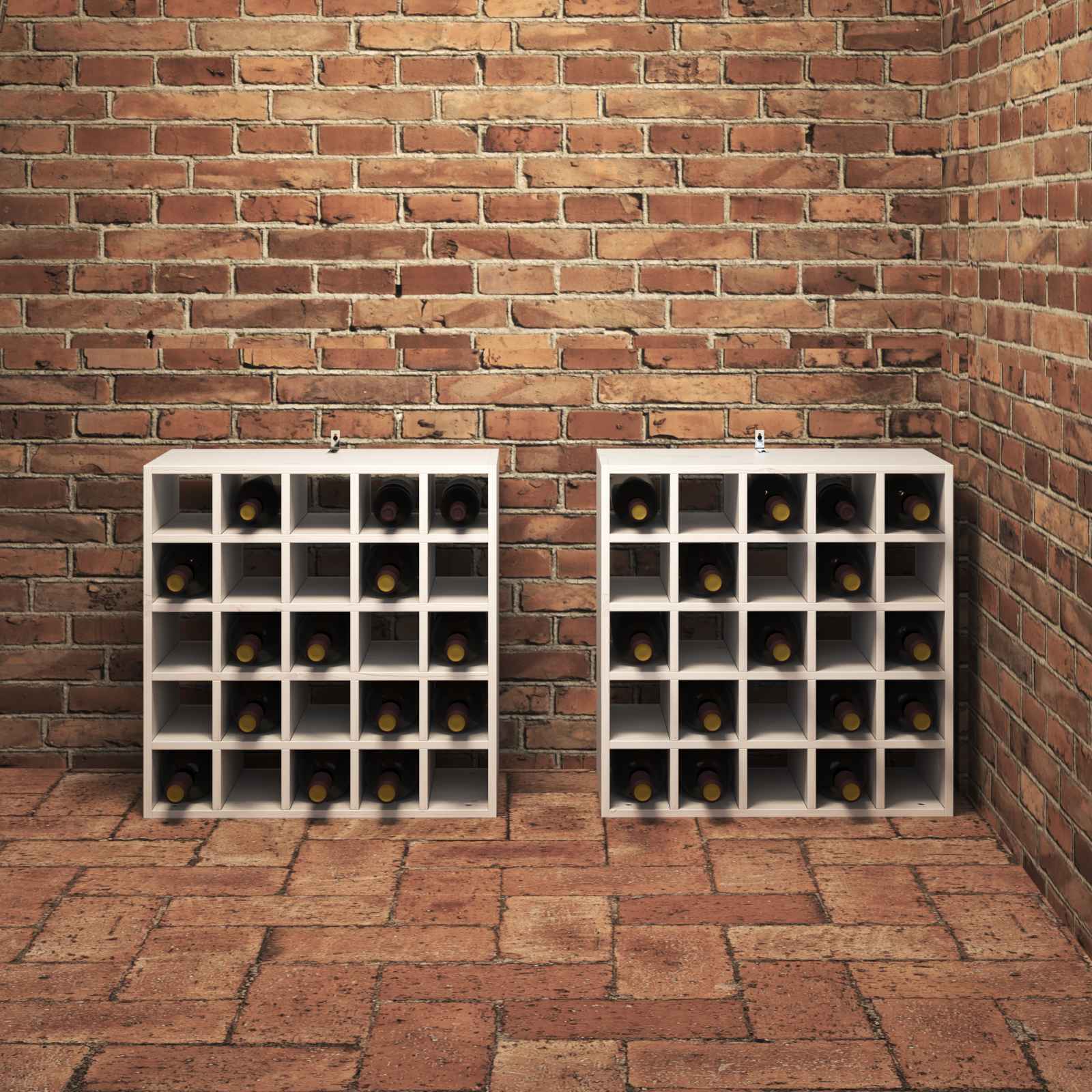 Estante de Vino 2 pcs 56 x 25 x 56 cm Madera de pino macizo