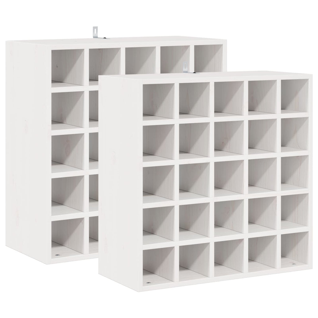 Estante de Vino 2 pcs 56 x 25 x 56 cm Madera de pino macizo