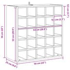 Estante de Vino 2 pcs 56 x 25 x 56 cm Madera de pino macizo