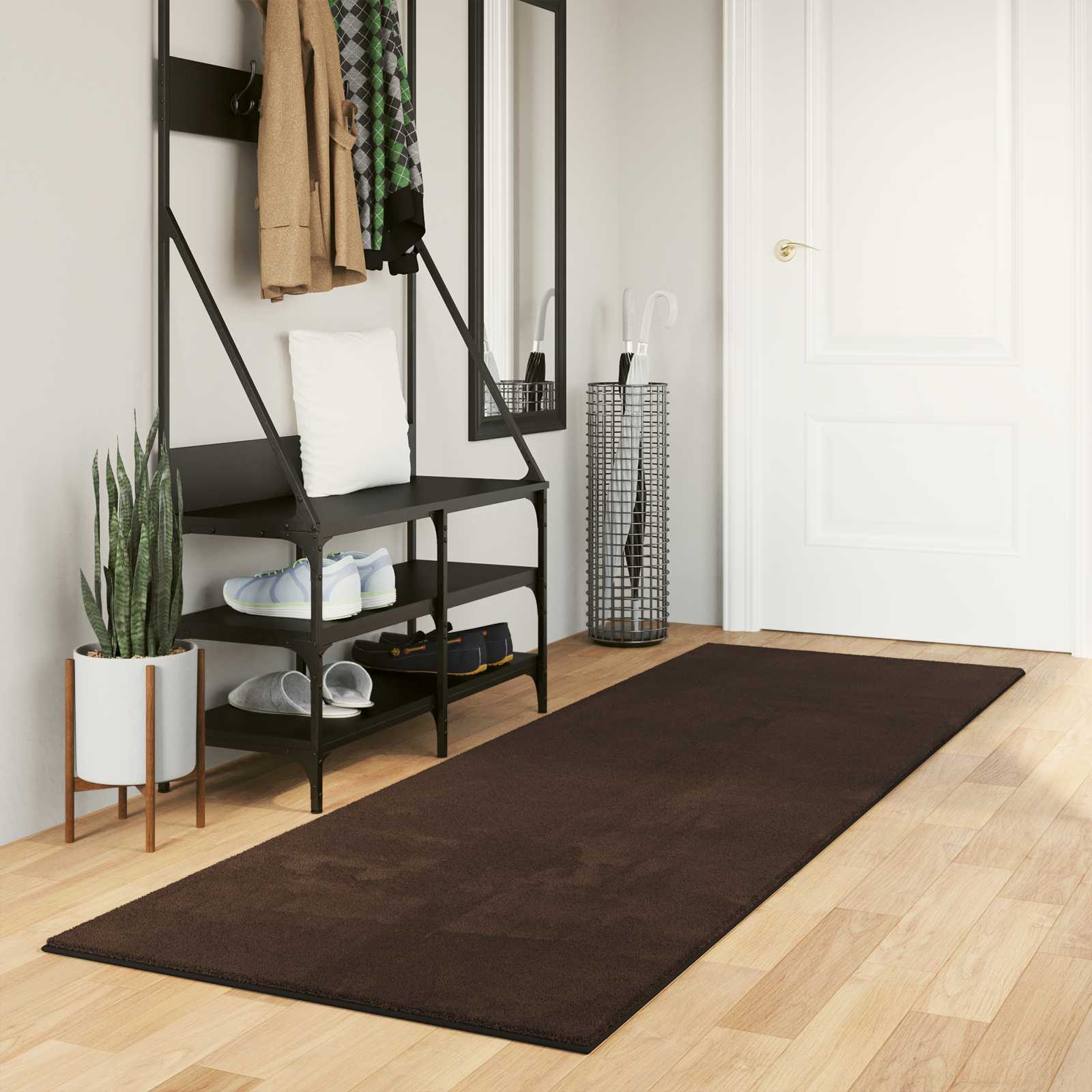Alfombra suave y lavable de pelo medio HUARTE Antracita