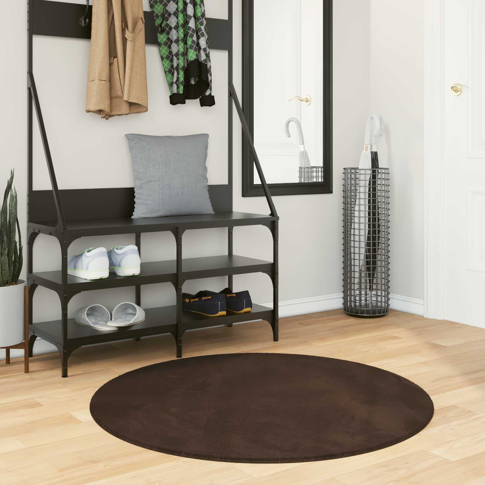 Alfombra suave y lavable de pelo medio HUARTE Antracita