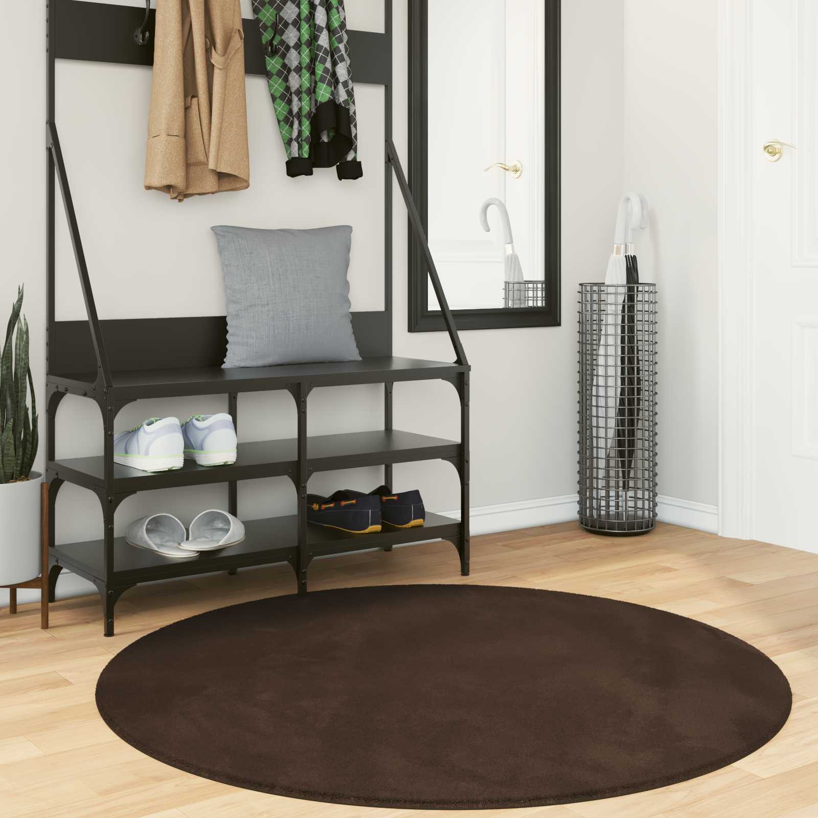 Alfombra suave y lavable de pelo medio HUARTE Antracita