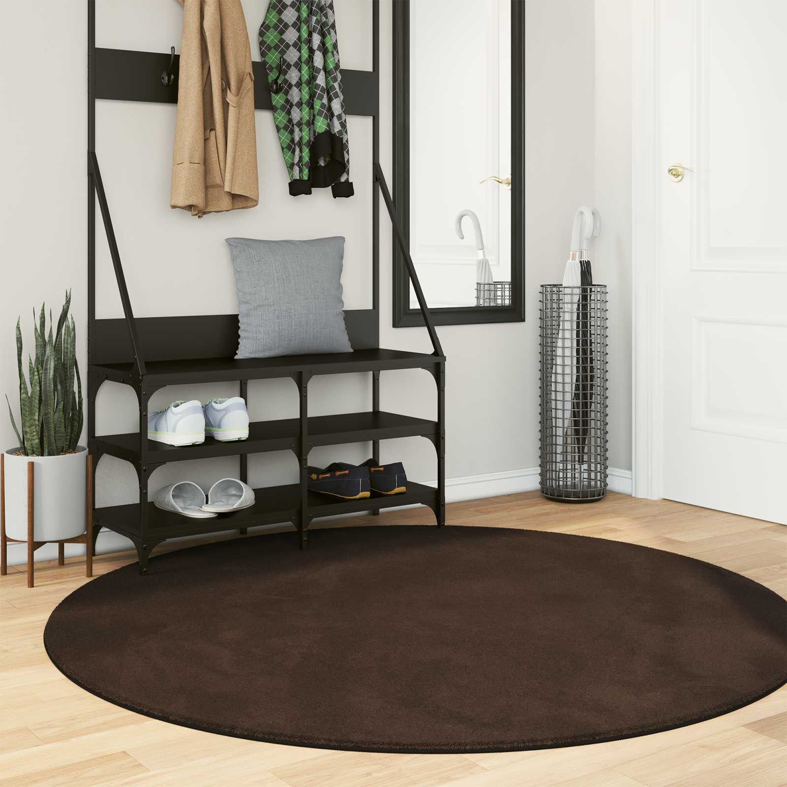 Alfombra suave y lavable de pelo medio HUARTE Antracita