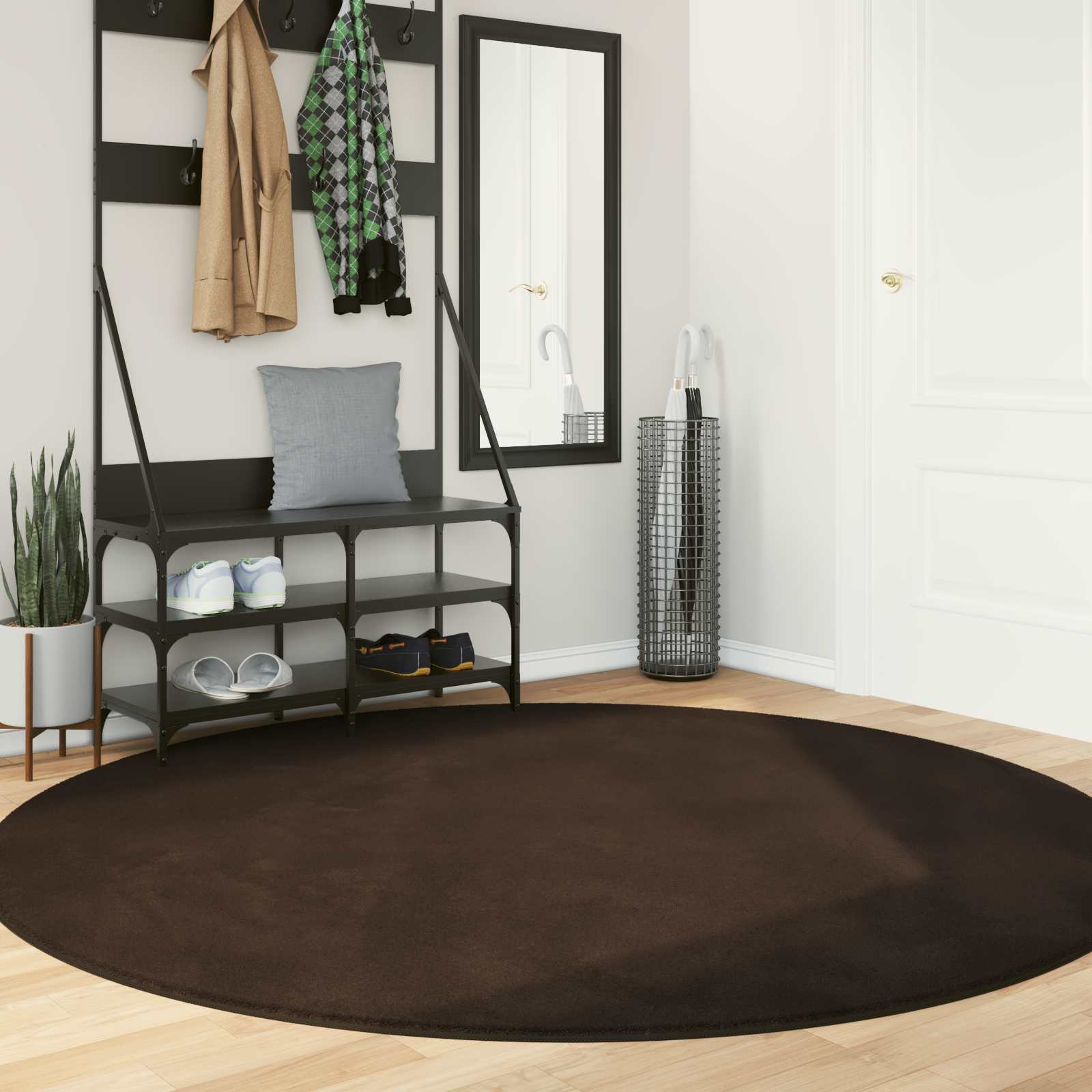 Alfombra suave y lavable de pelo medio HUARTE Antracita