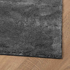 Alfombra suave y lavable de pelo medio HUARTE Antracita