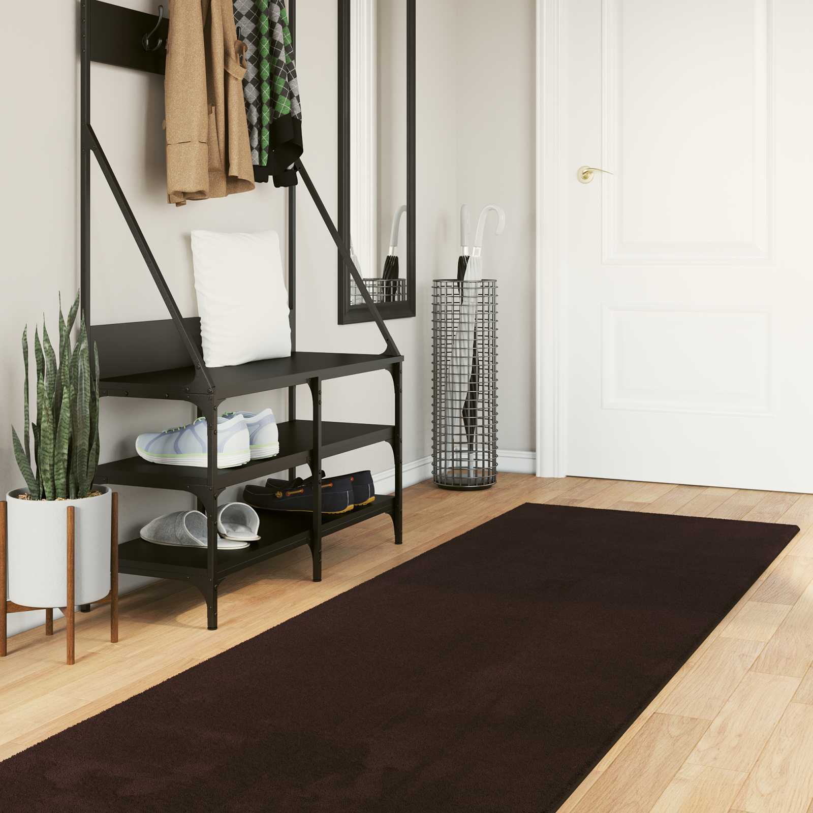 Alfombra suave y lavable de pelo medio HUARTE Antracita