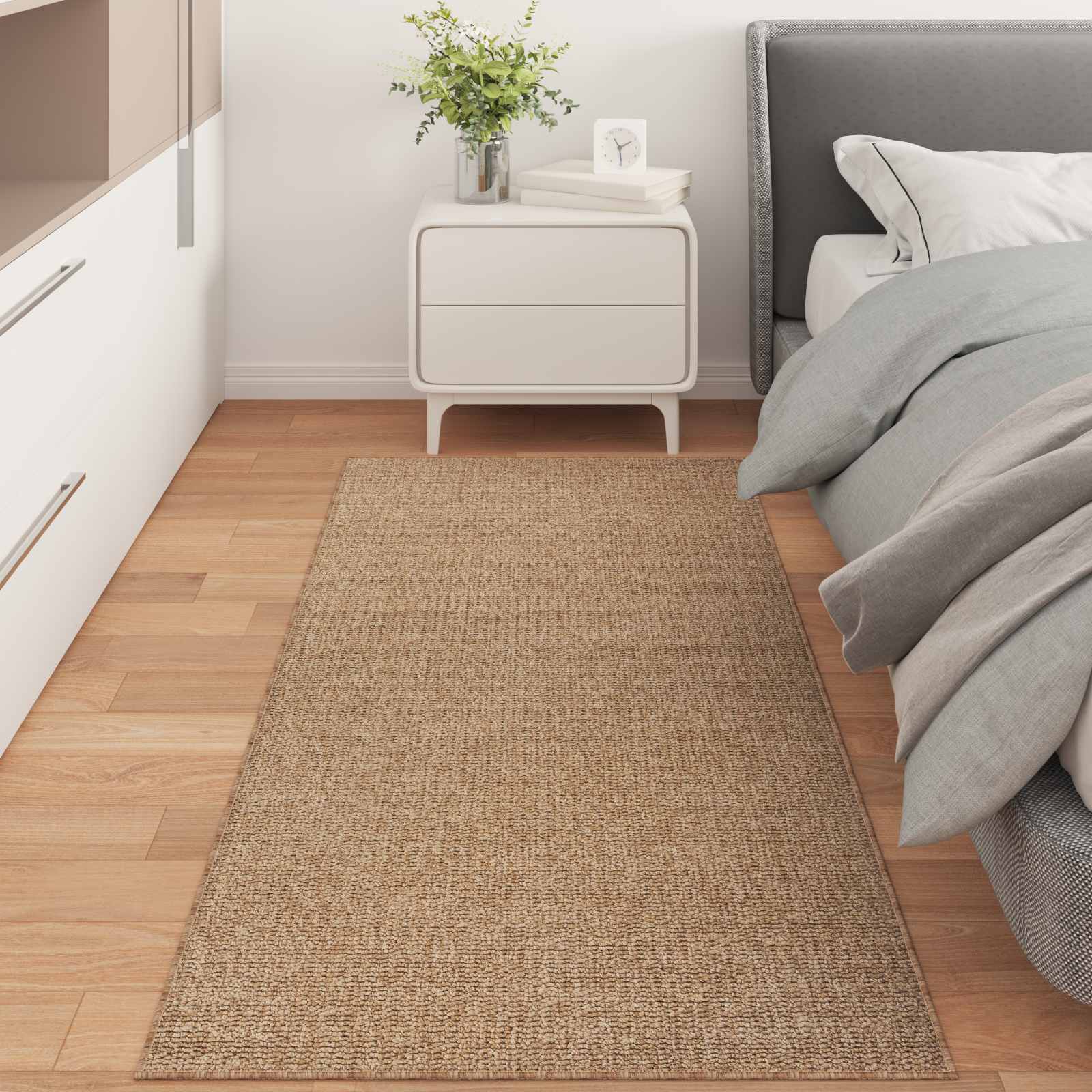 Alfombras de área AGIRA Natural 150 x 80 cm Poliéster