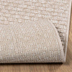 Alfombras de área Cuadrado FARO Crema 120 x 120 cm Poliéster