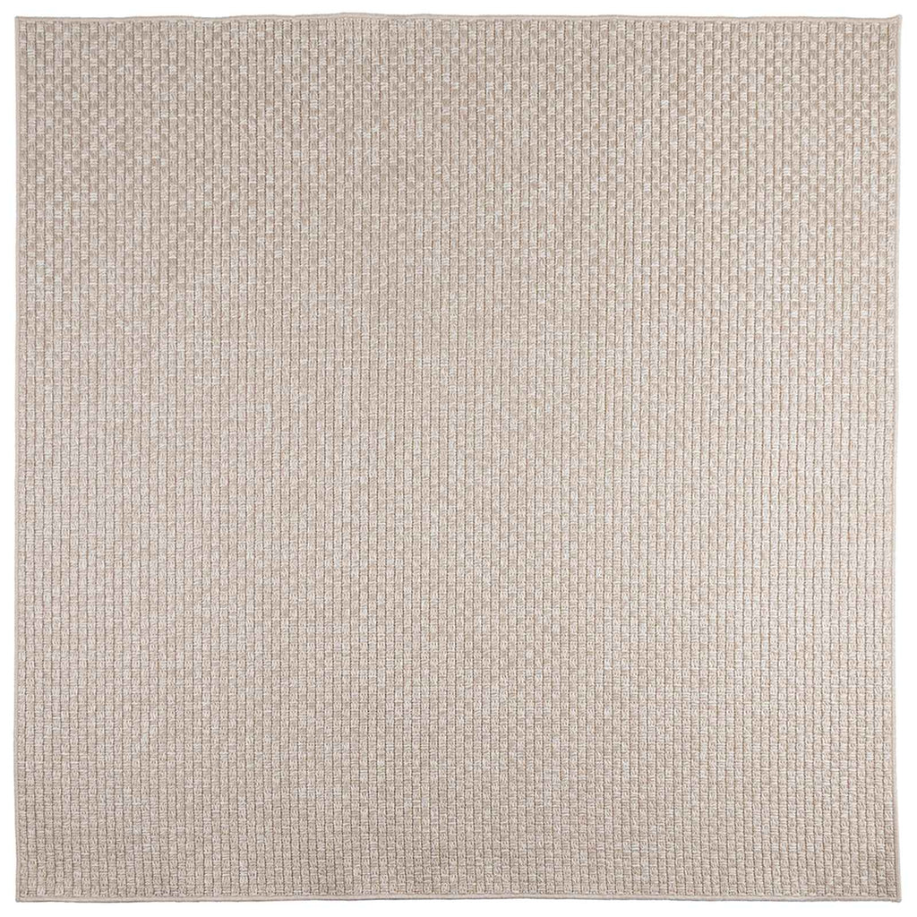 Alfombras de área Cuadrado FARO Crema 120 x 120 cm Poliéster