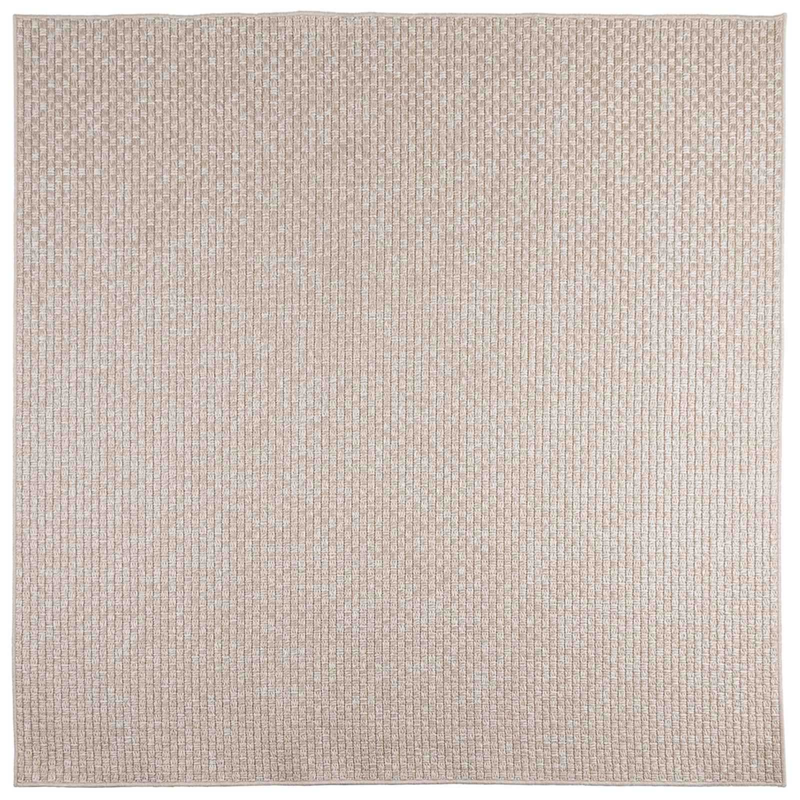 Alfombras de área Cuadrado FARO Crema 120 x 120 cm Poliéster