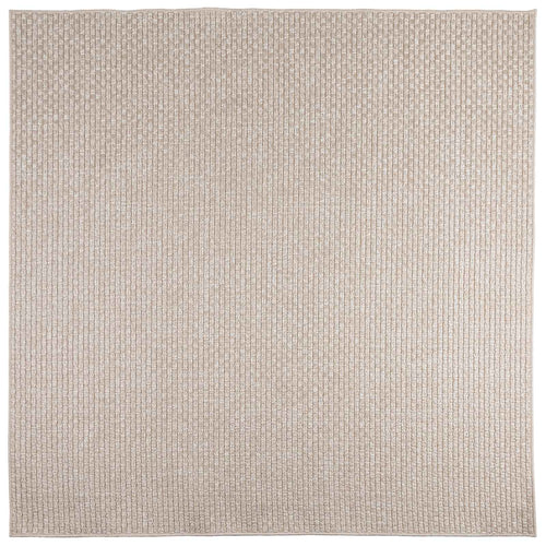 Alfombras de área Cuadrado FARO Crema 120 x 120 cm Poliéster
