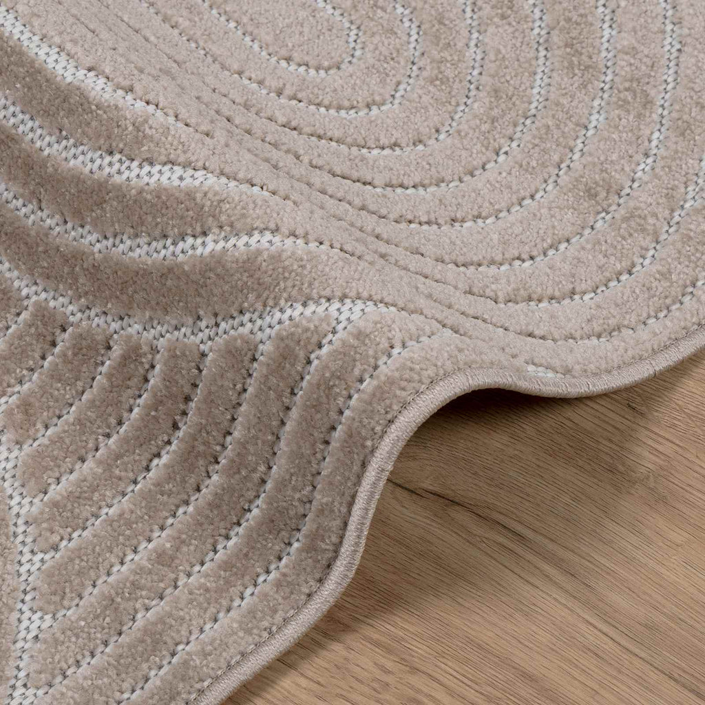 Alfombras de área Cuadrado PALMERAS Beige 120 x 120 cm