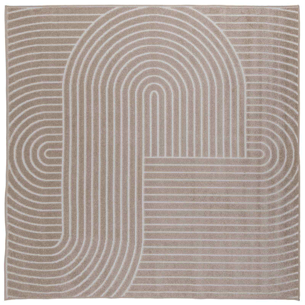 Alfombras de área Cuadrado PALMERAS Beige 120 x 120 cm