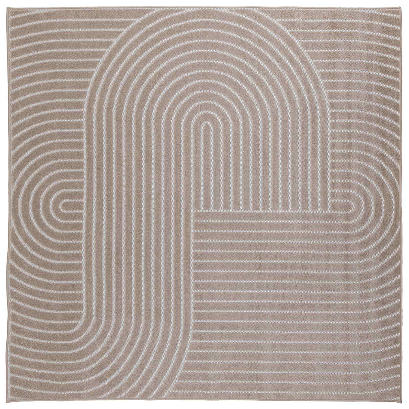 Alfombras de área Cuadrado PALMERAS Beige 120 x 120 cm