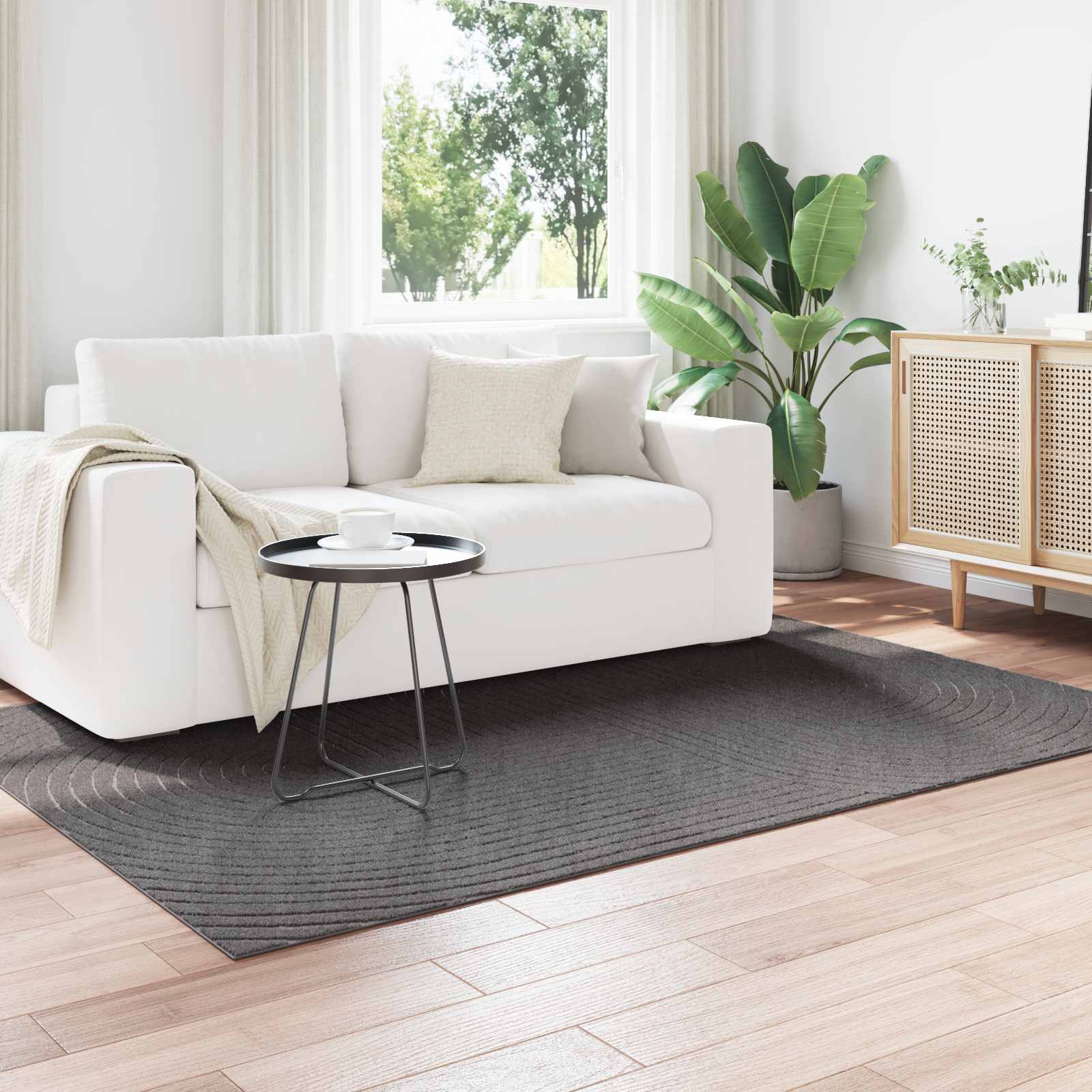 Alfombras de área Cuadrado PALMERAS Beige 120 x 120 cm