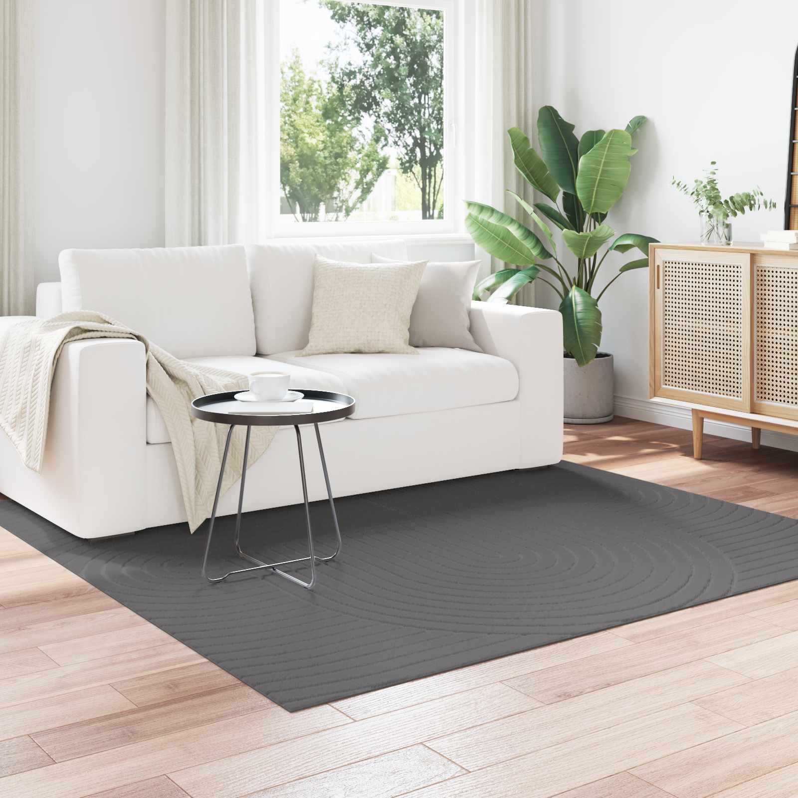 Alfombras de área Cuadrado PALMERAS Beige 120 x 120 cm