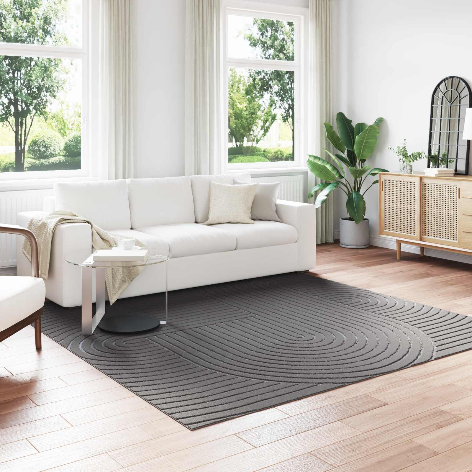 Alfombras de área Cuadrado PALMERAS Beige 120 x 120 cm