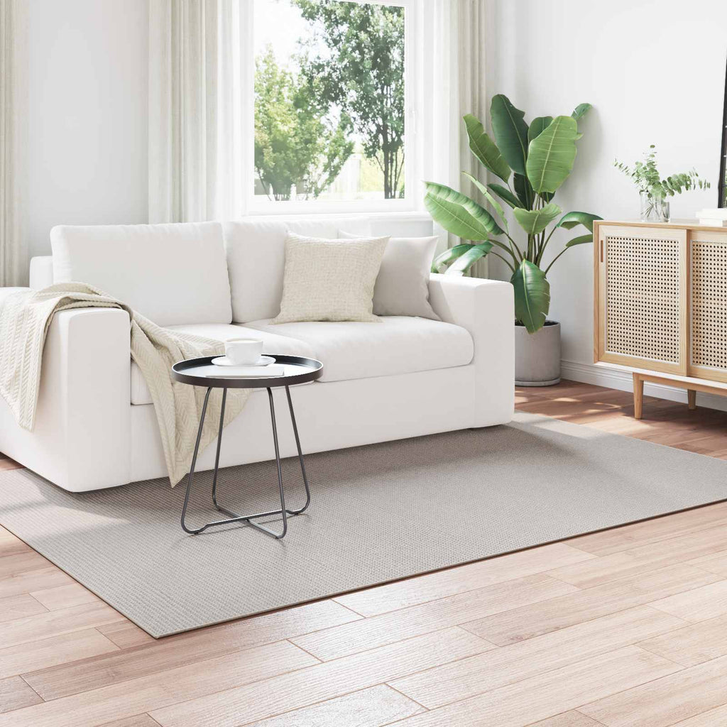 Alfombras de área Cuadrado LUGO Crema 120 x 120 cm Poliéster