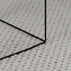 Alfombras de área Cuadrado LUGO Crema 120 x 120 cm Poliéster