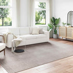 Alfombras de área Cuadrado LUGO Crema 120 x 120 cm Poliéster