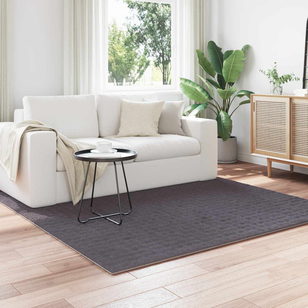Alfombras de área Cuadrado LUGO Crema 120 x 120 cm Poliéster