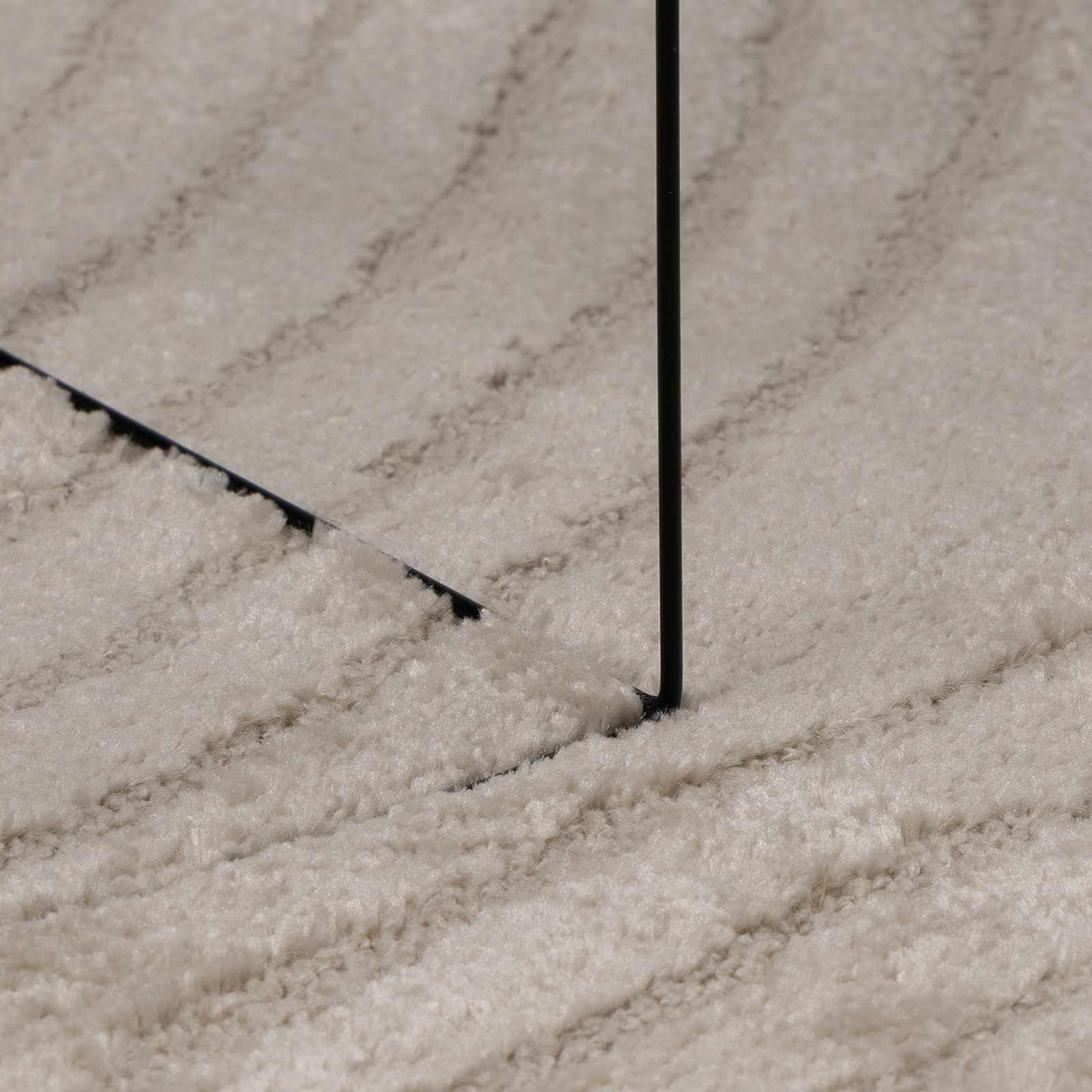 Alfombras de área Cuadrado GALATI Beige 120 x 120 cm Poliéster