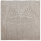 Alfombras de área Cuadrado GALATI Beige 120 x 120 cm Poliéster